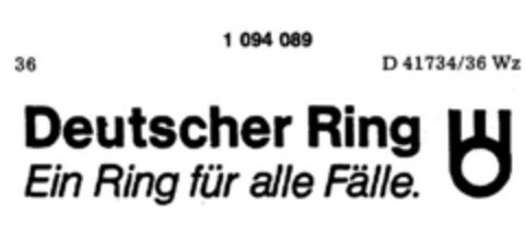 Deutscher Ring Ein Ring für alle Fälle. Logo (DPMA, 12/21/1985)