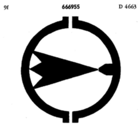 666955 Logo (DPMA, 02.02.1954)