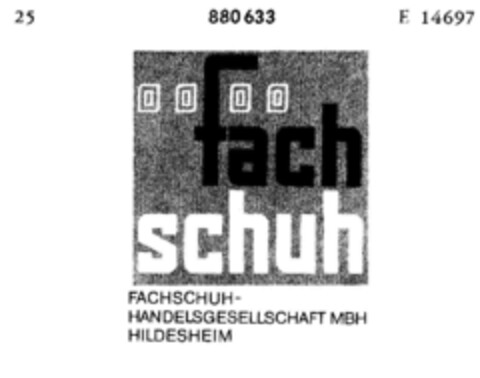 fach schuh FACHSCHUH-HANDELSGESELLSCHAFT MBH HILDESHEIM Logo (DPMA, 02/17/1970)