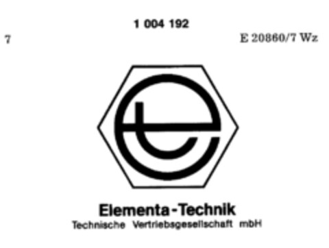et Elementa-Technik Technische Vertriebsgesellschaft mbH Logo (DPMA, 09.06.1979)