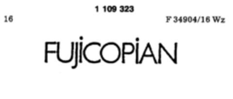 FUJICOPIAN Logo (DPMA, 12/11/1986)