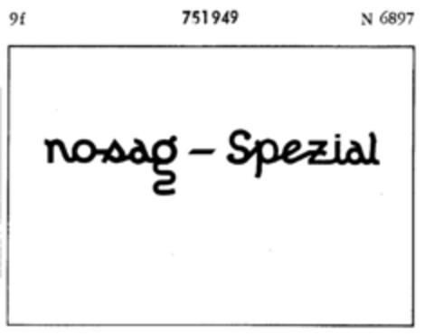 no sag - Spezial Logo (DPMA, 08/26/1960)