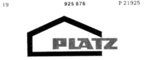 PLATZ Logo (DPMA, 12.01.1974)