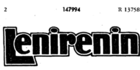 Lenirenin Logo (DPMA, 19.05.1911)