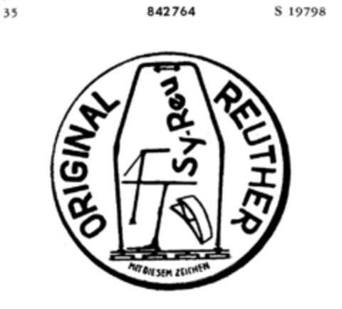 Sy-Reu ORIGINAL REUTHER MIT DIESEM ZEICHEN Logo (DPMA, 04/01/1967)