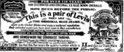 This is a pair of Levis Logo (DPMA, 08/08/1974)