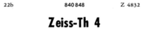 Zeiss-Th 4 Logo (DPMA, 10.12.1966)