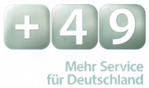 + 49 Mehr Service für Deutschland Logo (DPMA, 15.12.2011)