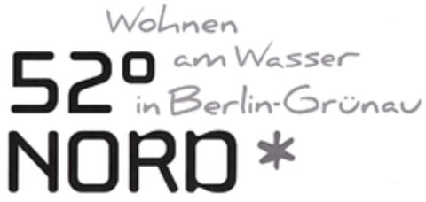 52° Nord * Wohnen am Wasser in Berlin-Grünau Logo (DPMA, 24.01.2015)