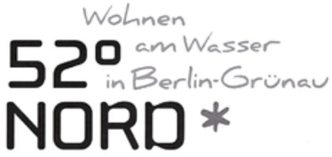 52° Nord * Wohnen am Wasser in Berlin-Grünau Logo (DPMA, 01/24/2015)