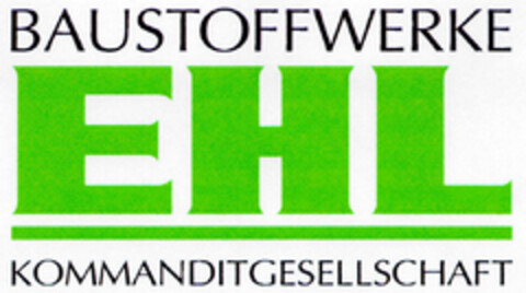 EHL BAUSTOFFWERKE KOMMANDITGESELLSCHAFT Logo (DPMA, 28.08.1999)