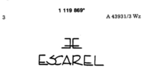 JE ESCAREL Logo (DPMA, 30.12.1987)