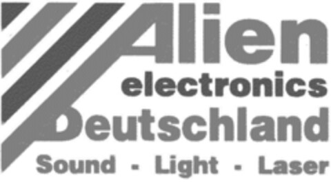 ALIEN electronics Deutschland Sound - Light - Laser Logo (DPMA, 03/23/1994)