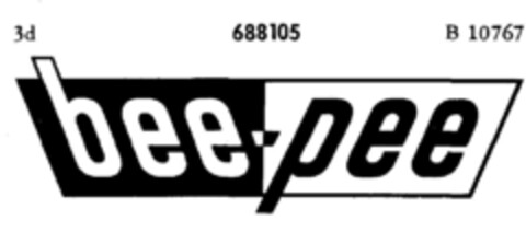 bee-pee Logo (DPMA, 30.10.1954)