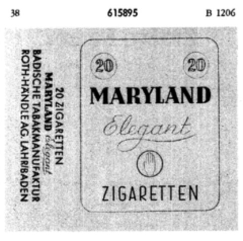 MARYLAND Elegant Logo (DPMA, 11.04.1950)