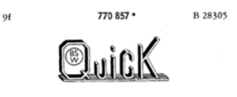 Quick BSW Logo (DPMA, 10.01.1963)