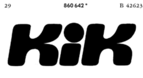 KiK Logo (DPMA, 10.07.1969)