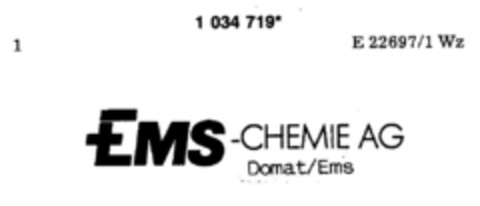 EMS-CHEMIE AG Domat/Ems Logo (DPMA, 25.01.1982)