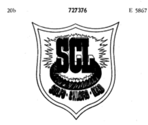 SCL SULFO CHLORO LEAD Logo (DPMA, 10/10/1958)