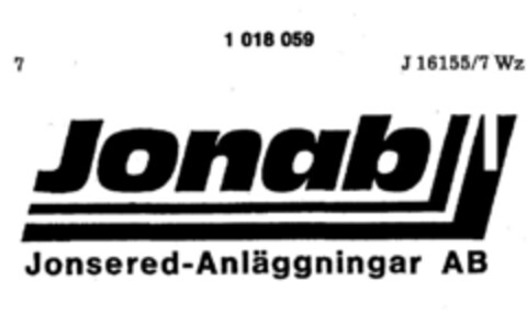 Jonab Jonsered-Anläggningar AB Logo (DPMA, 29.07.1980)