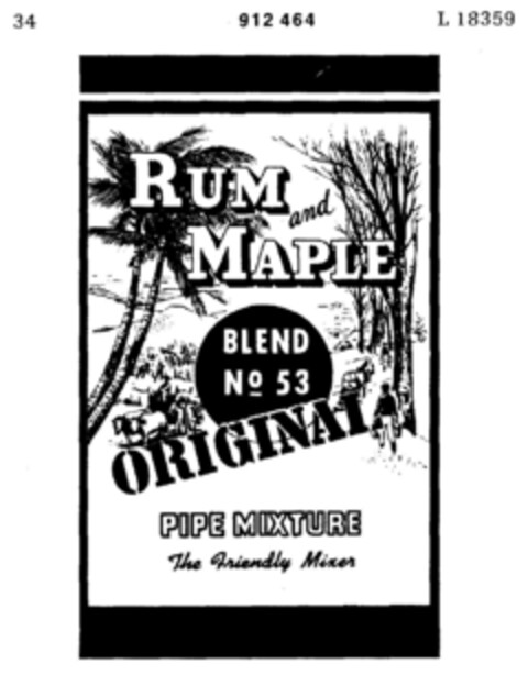 RUM and MAPLE BLEND No. 53 Logo (DPMA, 20.04.1972)