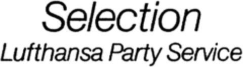 Selection Lufthansa Party Service Logo (DPMA, 09.11.1992)