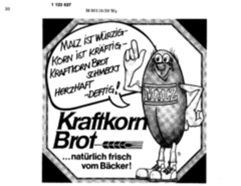 Kraftkorn Brot ...natürlich frisch vom Bäcker! Logo (DPMA, 02/14/1987)