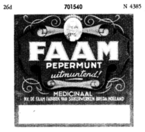 FAAM PEPERMUNT Logo (DPMA, 27.01.1956)