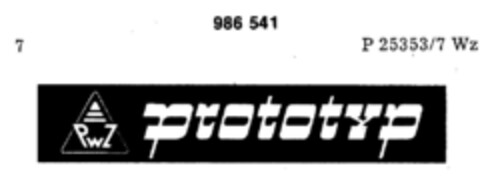 PWZ prototyp Logo (DPMA, 05/30/1978)