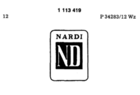 NARDI ND Logo (DPMA, 13.09.1986)