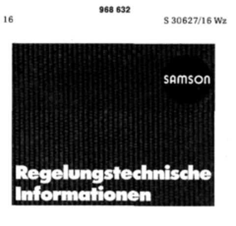 SAMSON Regelungstechnische Informationen Logo (DPMA, 01/28/1977)