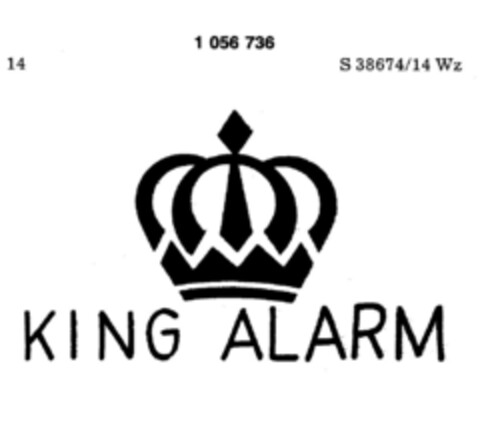 KING ALARM Logo (DPMA, 03.06.1983)