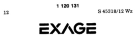 EXAGE Logo (DPMA, 01.09.1987)