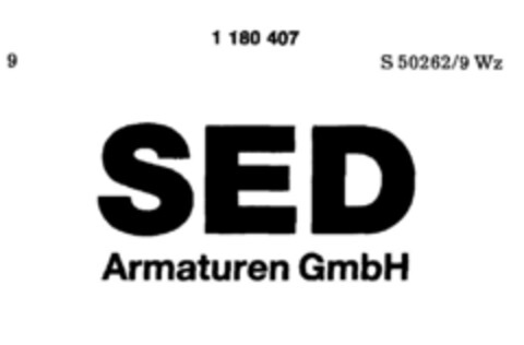 SED Armaturen GmbH Logo (DPMA, 05/02/1990)