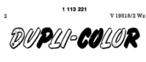 DUPLI-COLOR Logo (DPMA, 26.04.1986)