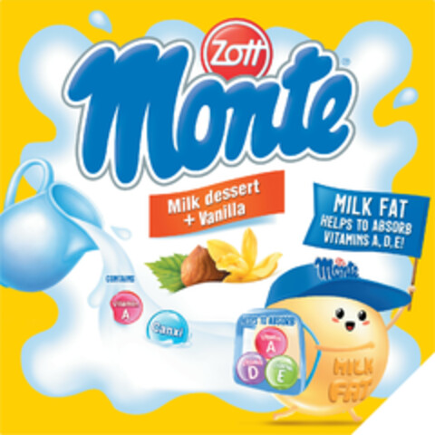 Zott Monte Milk dessert + Vanilla Logo (DPMA, 20.04.2022)