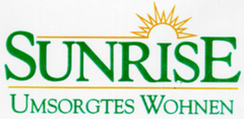 SUNRISE UMSORGTES WOHNEN Logo (DPMA, 05.03.2002)