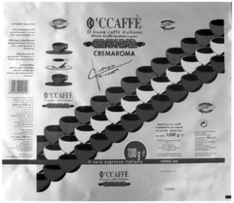 O'CCAFFE Il buon caffé italiano GRAN BAR CREMAROMA Logo (DPMA, 05.06.2003)