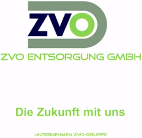 ZVO ZVO ENTSORGUNG GMBH Die Zukunft mit uns UNTERNEHMEN ZVO-GRUPPE Logo (DPMA, 25.10.2005)