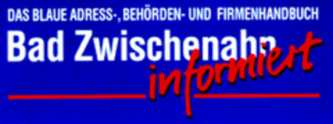 DAS BLAUE - Bad Zwischenahn informiert Logo (DPMA, 16.11.1995)