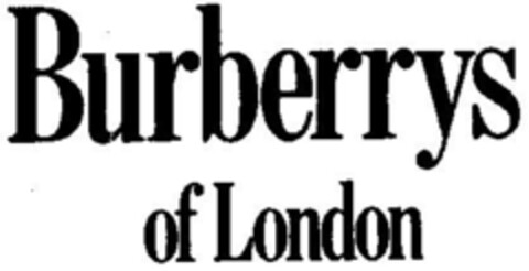 Burberrys of London Logo (DPMA, 27.05.1977)
