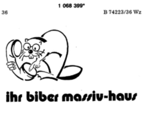 ihr biber massiv-haus Logo (DPMA, 03/23/1984)