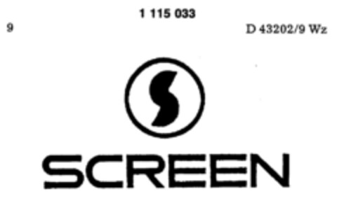 SCREEN Logo (DPMA, 07.04.1987)