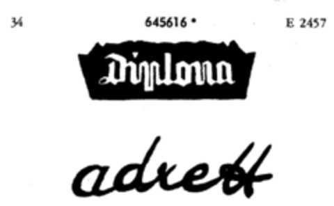 Diplona adrett Logo (DPMA, 13.06.1953)