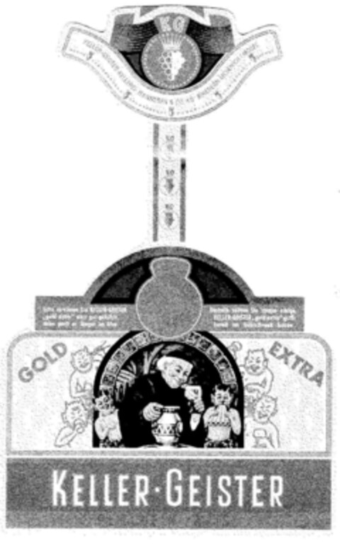 KELLER-GEISTER PERLWEIN WEISS Logo (DPMA, 27.10.1973)