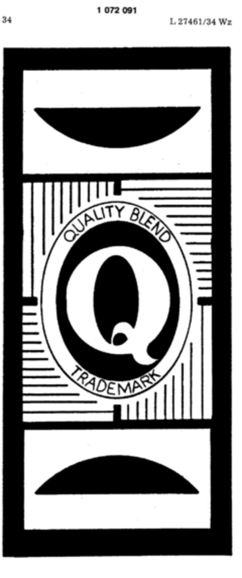 Q QUALITY BLEND TRADEMARK Logo (DPMA, 07/06/1984)