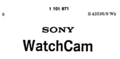 SONY WatchCam Logo (DPMA, 09.07.1986)