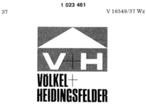 VÖLKEL+HEIDINGSFELDER Logo (DPMA, 02.04.1979)