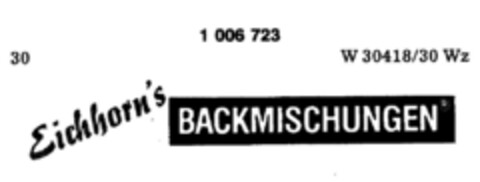 Eichhorn`s BACKMISCHUNGEN Logo (DPMA, 26.02.1980)