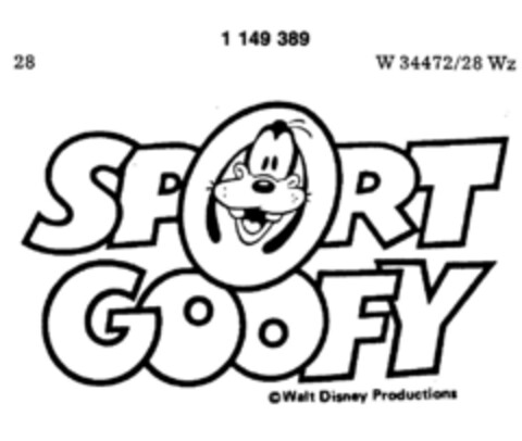 SPORT GOOFY Walt Disney Productions Logo (DPMA, 17.09.1984)